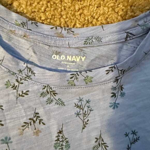 Floral Print Blue T-Shirt - Picture 4 of 6